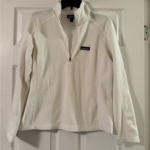 Patagonia White Fleece Quarter-Zip Pullover